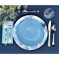 thumbnail image 3 of Trendables™ Wedding Dinner Plate Combo set - 20 Disposable Plastic 10" Dinner Plates, 20 Salad/Dessert 8" Plates  - Bella Design, 3 of 9