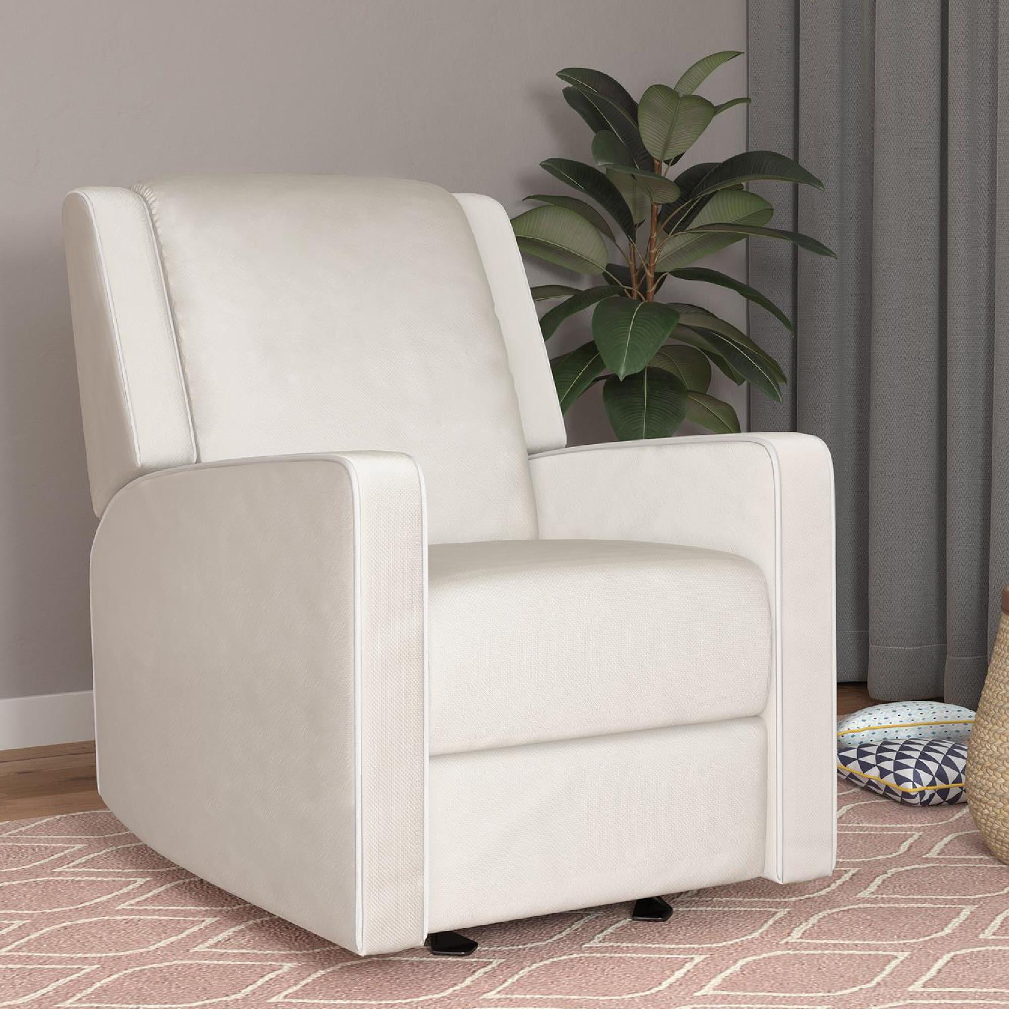 Baby Relax Robyn Rocker Recliner Chair with Pocket Coil Seating, White Linen