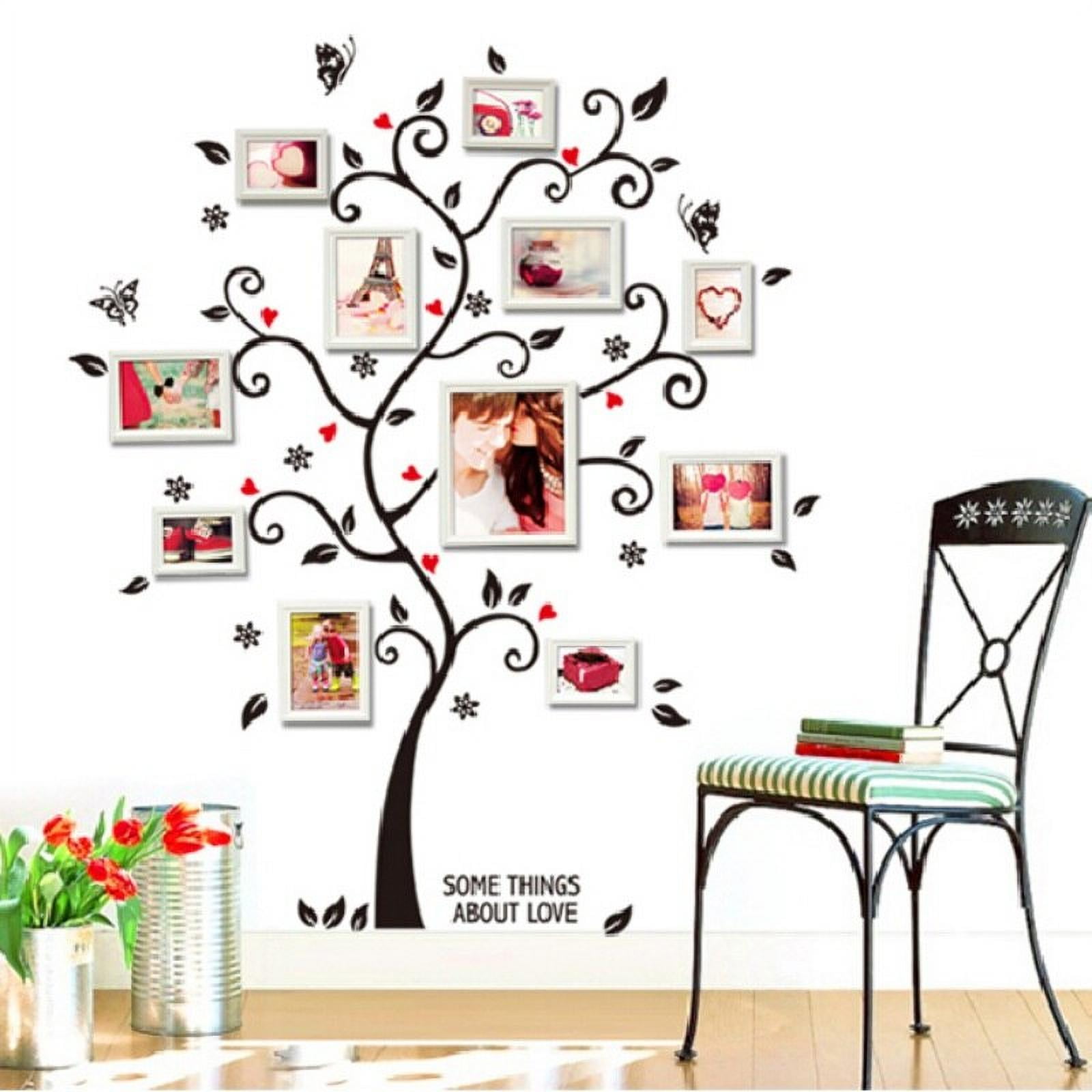 zhongxinda Memory Tree and Birds Large Family Tree Wall Decal Wall Stickers Murals DIY Photo Gallery Frame Decor Sticker