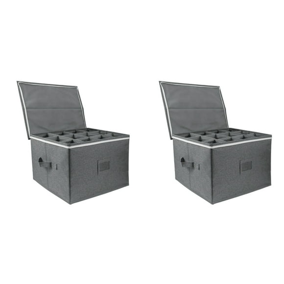 2X Wine Glass Storage Box Goblet Storage Box