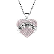 Granddaughter Heart Pendant Chain Necklace Girl Ginger Lyne Collection