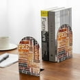 thumbnail image 5 of Easygdp Hand Drawn Vintage Coffee 2 Pcs Bookend Large Capacity Office Book Ends for Home Office Library School Study Decoration, 5 of 8