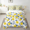 thumbnail image 2 of Manfei Lemon Print 7-Piece Twin Bedding Sets,Lemon Botanical Bedding Comforter Set,Yellow Blue White Sheet Sets For Girls,Super Cozy Room Decor Reversible, 2 of 8