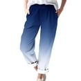 thumbnail image 1 of Timegard Womens Plus Size Pants Straight Leg Elastic Waist Gradient Color Lounge Pants Fall Travel, 1 of 5