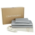 thumbnail image 1 of Craftsworth 100% Egyptian Cotton 4 Piece Set, Cal King - Silver, 1 of 7