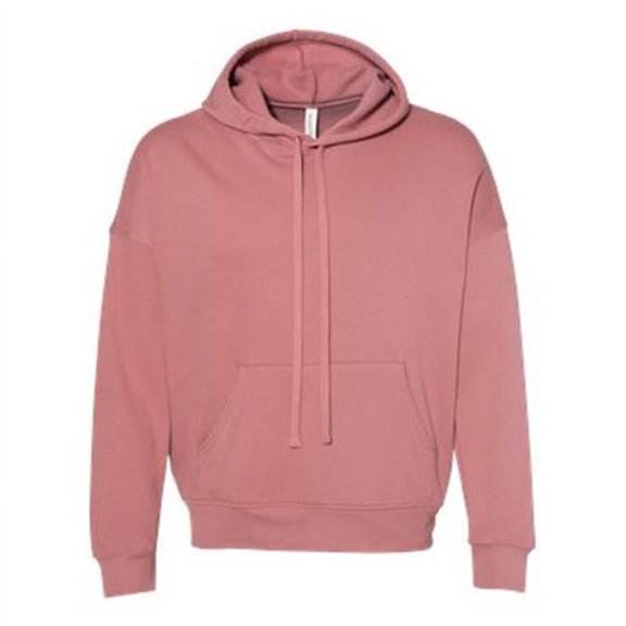 Unisex Sponge Fleece Drop Shoulder Hoodie, Mauve - Large