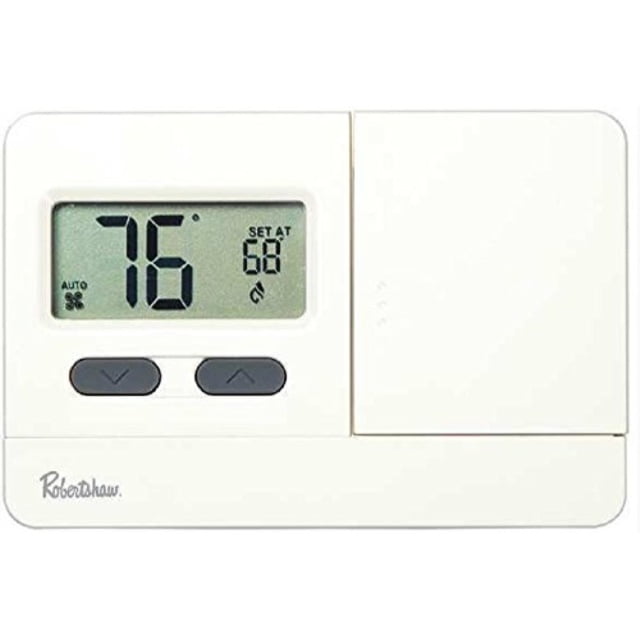 Robertshaw RS2110 Non-Programmable Thermostat, 1 Heat/1 Cool, 3 VDC