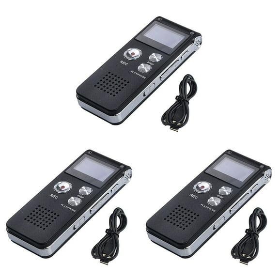 3X 8G Voice Recorder, High-Definition Noise Reduction MP3 Player, Suitable for Meetings and Other Occasions