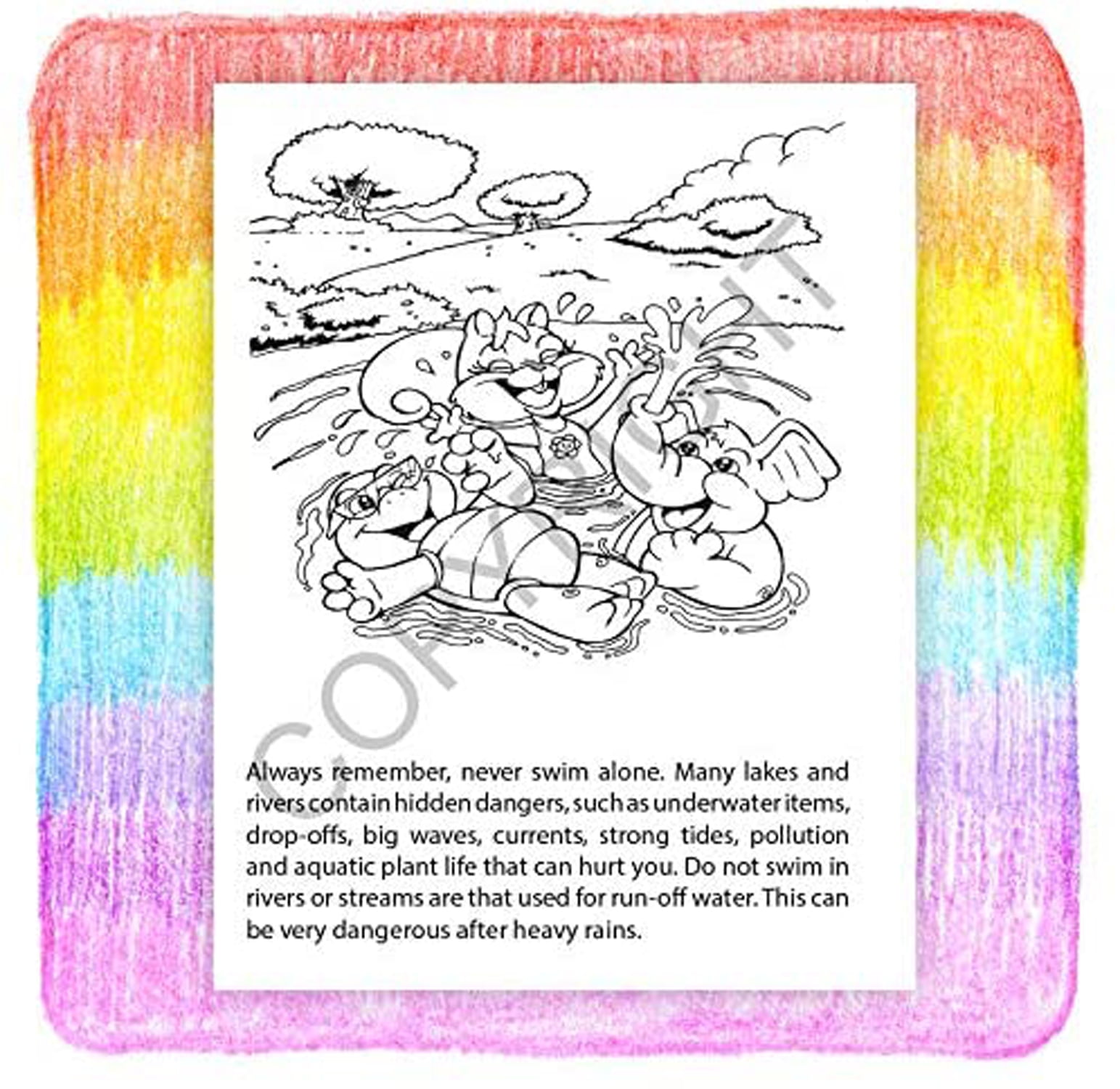 ZoCo: 25-Pack Pool and Water Safety 16-Page Coloring & Activity Book Set