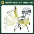 thumbnail image 3 of 26*27*39in Heightened Oxford Cloth Silver White Aluminum Tube Bearing 100kg Beach Chair (Yellow), 3 of 8