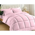 thumbnail image 2 of 3 Piece New Fluffy Pattern Comforter Set, 800 TC, 100% Egyptian Cotton, Full/Queen Size Light Pink Solid, 2 of 6