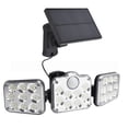 thumbnail image 4 of Lámpara de pared solar LED de tres cabezales, luz de patio solar dividida, luz de inducción del cuerpo humano para exteriores, 4 of 4