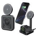 thumbnail image 3 of Esoulk 2-In-1 15W Compact Portable Foldable Magnetic Wireless Charger For iPhone and Apple Watch, 3 of 10