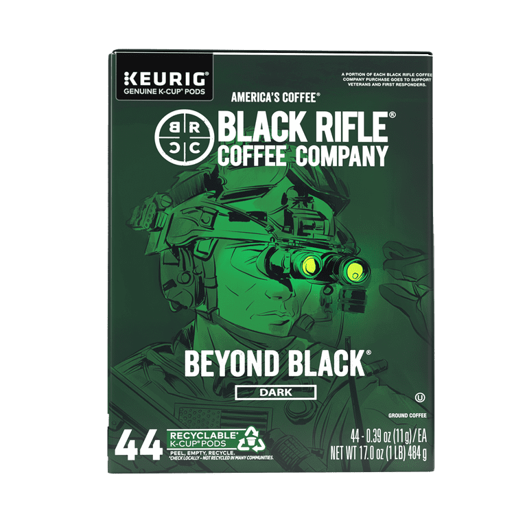 Black Rifle Coffee Company Beyond Black K Cups Pods, Dark