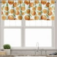thumbnail image 3 of Ambesonne Tangerine Valance & Curtain, Vintage Oranges Leaves, 55"x30", Pale Green Orange, 3 of 6