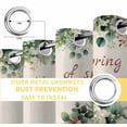 thumbnail image 4 of Eucalyptus Trucks Blackout Curtains for Bedroom, Spring Farmhouse Floral Leaves Burlap Thermal Insulated Kitchen Drapes with Grommets, Light Blocking Window Treatment, 2 Panels 52" x 90", 4 of 7
