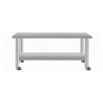 60''x24'' Commercial Stainless Steel Work Table for Restaurant & Home with Under Shelf and Wheels