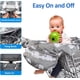 thumbnail image 5 of Funda para carrito de compras para bebé y funda para silla alta 2 en 1, cojín protector para carrito de bebé portátil para supermercado, funda para carrito de compras lavable a máquina, 5 of 7