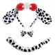 thumbnail image 4 of Disfraz de perro dálmata con tutú y lunares blancos para niñas pequeñas, falda de tul mini para fiesta de disfraces de animales, 4 of 5