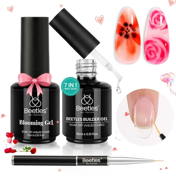 Set de esmaltes para uñas Beetles Builder Gel para uñas y gel floreciente