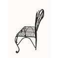 thumbnail image 3 of Antique Black Metal Butterfly Bench, 3 of 5