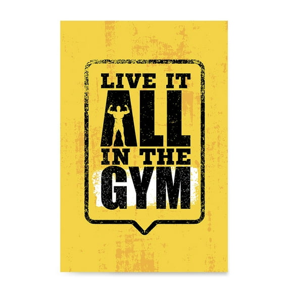 EzPosterPrints - Gym Inspiration Motivation Quotes - Poster Printing - Inspirational Motivational Wall Art Print for Home Office Decor - Live It 2 - 12X18 inches