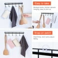 thumbnail image 2 of LNKOO Kitchen Rail Rack Utensil Organizer Wall Mounted Utensil Hanging Rack Multi-Purpose Hanger Hooks for Kitchen Tools, Pot, Towel (6 Hooks), 2 of 7