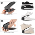 thumbnail image 4 of Apilador de zapatos de 10 juegos, zapatero de 6,5 cm/10 cm/15 cm, organizador de zapatos de material Pp, ahorro de espacio ajustable, pila de zapatos de doble capa, antideslizante, 4 of 5
