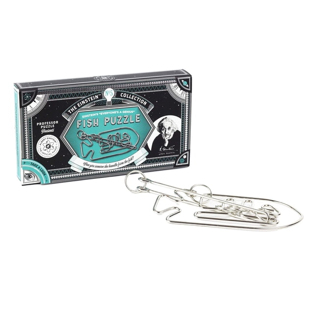 Puzzle Einstein's Fish de metal y madera de Professor PUZZLE
