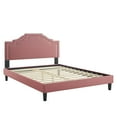 thumbnail image 4 of Modway Adelaide Performance Velvet Queen Platform Bed in Dusty Rose, 4 of 10