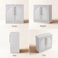 thumbnail image 5 of Modern Fort Storage Cabinet, Fluted Arched Door Accent Chest with Adjustable Shelves for Living Room Bedroom, Small Buffet Sideboard for Kitchen Entryway, White, 5 of 8