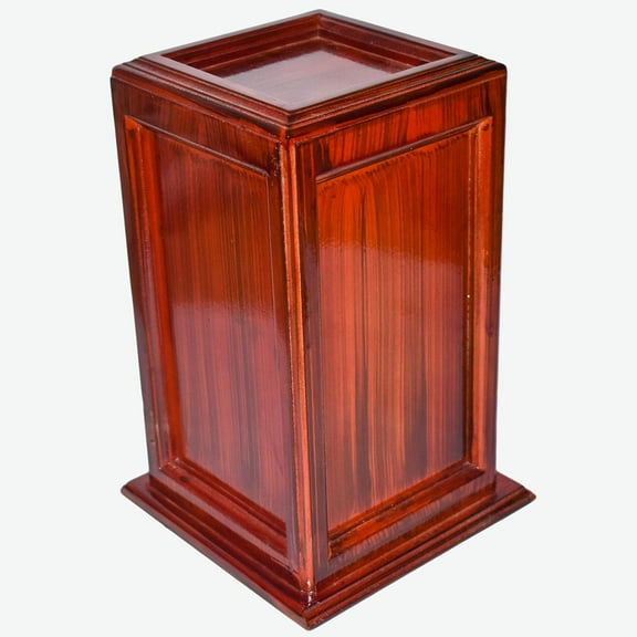 Handmade Wooden Urns for Human Ashes Adult Large - Wooden Box Funeral Cremation Urns for Ashes Engraving (11 x 6 x 6 Inches - 250 lb or 113 kg, Teak Maroon)