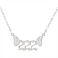 thumbnail image 1 of Uinagy Butterfly Number Necklace Silver, 1 of 6