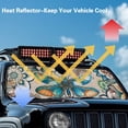 thumbnail image 5 of POLERO Car Windshield Sun Shade, Boho Mandala Dragonfly Sun Visor for Car Off-road Vehicle, Block UV Rays, Foldable 52.95x16.14 inches, 5 of 7