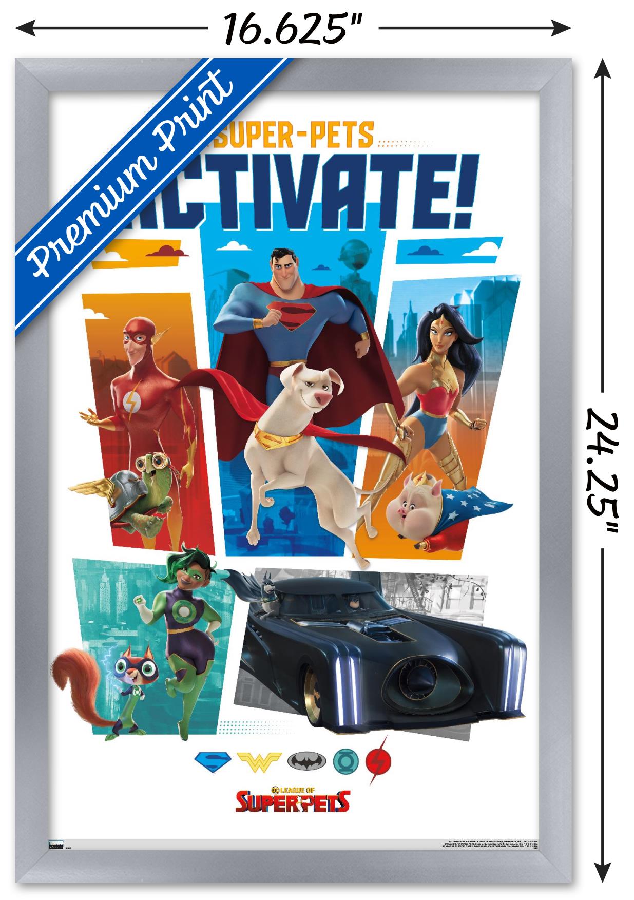 DC League of Super-Pets - Heroes Wall Poster, 14.725" x 22.375" Framed