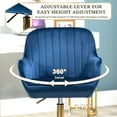 thumbnail image 6 of NORDICANA Velvet Home Office Chair Rolling,Modern Swivel Task Study Armchair with Adjustable Height for Living Room, 6 of 9