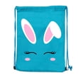 thumbnail image 2 of Easter Basket Backpack Bulk Cotton Drawstring Cinch Bags Easter Bunny Gift Bags - Bunny Face, 2 of 2