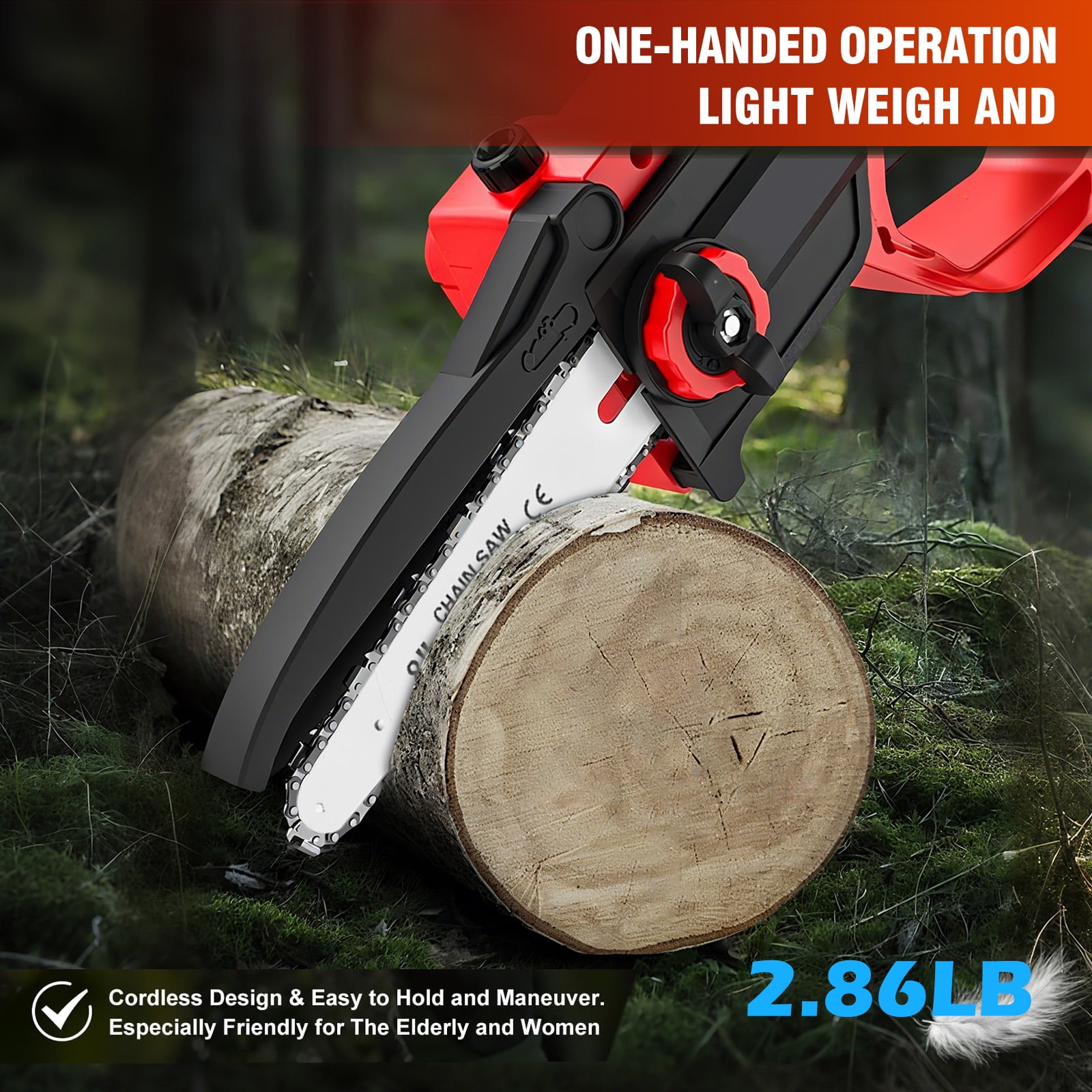 CATGOOD MIni Chainsaw, 6 Inch & 8 Inch Portable Electric Chainsaw for Tree Branches，Best Gifts for Dad，Husband