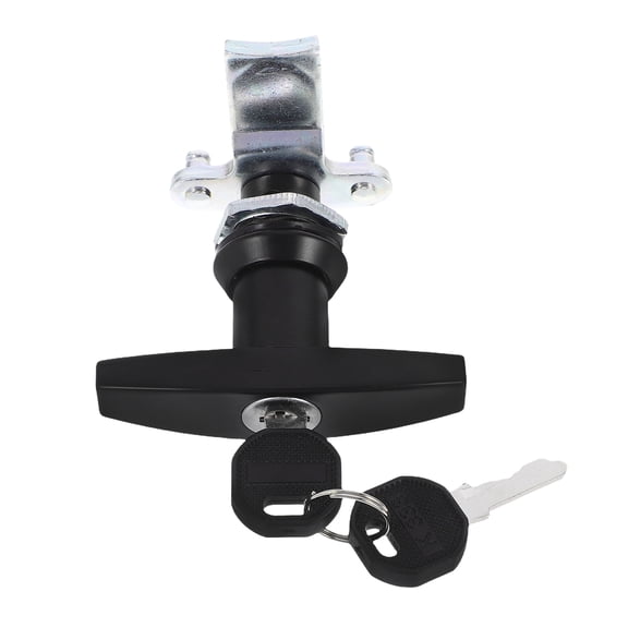 Raindrops 1 Set T Handle Door Lock Truck Trailer Locking Latch Keyed RV Garage Door Lock with Keys for Cabinet Letter Box Drawer