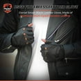thumbnail image 4 of Daniel Smart Men’s Motorcycle Leather Gloves – Fingerless Deerskin Motorcycle Gloves with Perforated action and Foam Padding, 4 of 7