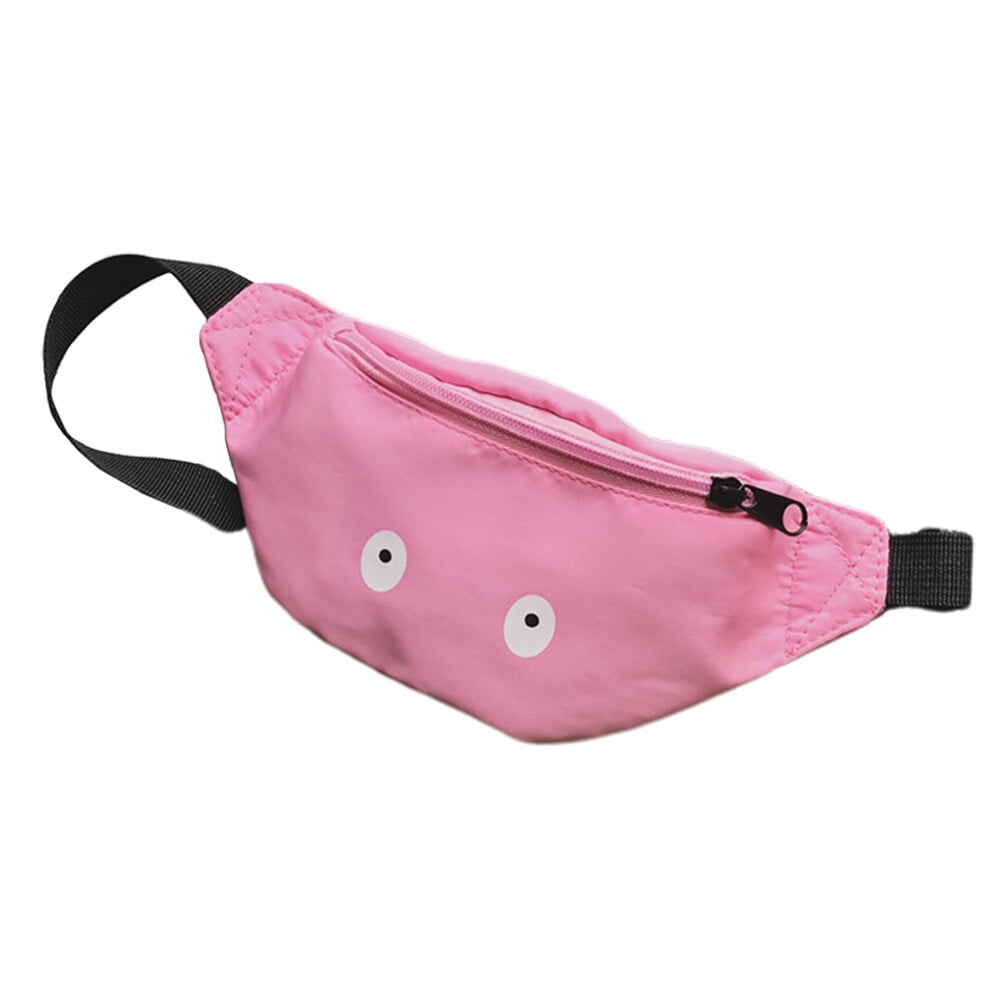 Kids Waist Bag Novelty Funny Small Eyes Fanny Pack Personality Leisure Belt  Hip Bag (Pink) 