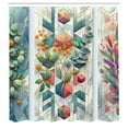 thumbnail image 2 of Ambesonne Eucalyptus Leaves Shower Curtain, Leaf Geometrics, 69"Wx70"L, Teal Multicolor, 2 of 4