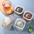 thumbnail image 2 of Pack de 4 Moldes de Silicona Premium para Bolas de Hielo de 2.5 Pulgadas con Tapa Antiderrame para Whisky y Cócteles, 2 of 6