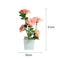 thumbnail image 7 of Travelwant Artificial Rose Flower Vase, Fake Silk Rose Flowers Bonsai Vase, Artificial Rose Flowers in Small Ceramic Vase Decoration for Home Office Table Wedding, 7 of 7