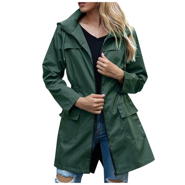 Women's Hooded Jacket with Zipper Pockets for Outdoor Mountaineering Activities
