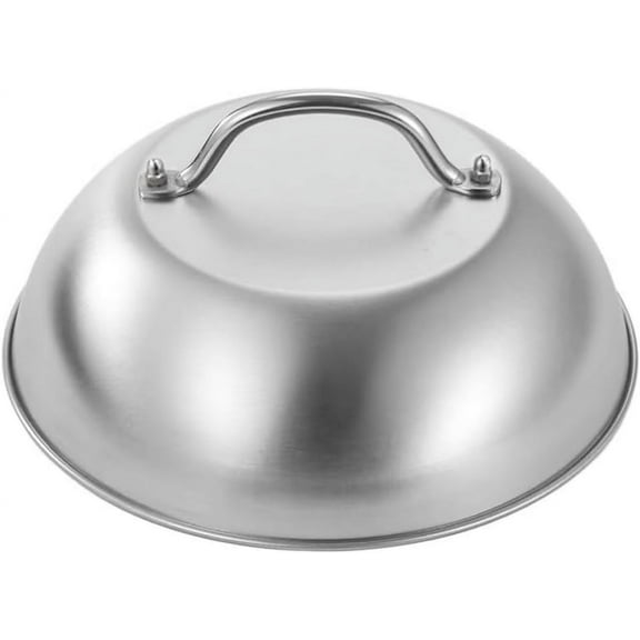 Stainless Steel Steaming Cover,9x9x4In Flat Top Grill Dome for Party,Melting Cover with Detachable Handle for Griddle,Durable Pizza Domes Accessory