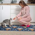 thumbnail image 3 of Highland Cow and Flower Print Anti Fatigue Kitchen Rugs Set Of 2, Non Slip Washable Decorative Floor Mats for Kitchen Sink Laundry, 17"x30" and 17"x47", 3 of 6