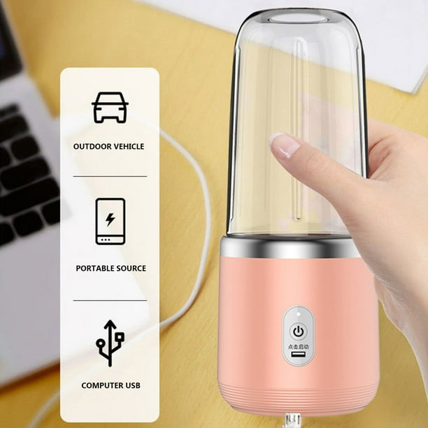 Batería de Cocina Exprimidor eléctrico portátillicuadoramezclador de frutasexprimidor (taza individual rosa) Likrtyny Libre de BPA