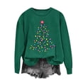 thumbnail image 6 of HOMBOM Womens Christmas Sweatshirt Crewneck Long Sleeve No Hood Christmas Tree Print Pullover Lightweight Loose Casual Fall Winter Tops, 6 of 6