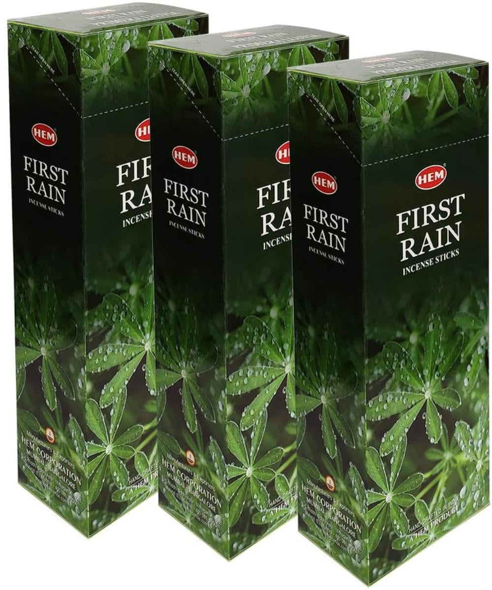 Hem First Rain Incense Sticks Agarbatti Masala - Pack of 18 Tubes, 20 Sticks Each Box, Total 360 Sticks - Quality Incense Hand Rolled in India for.., By Brand Hem Incense